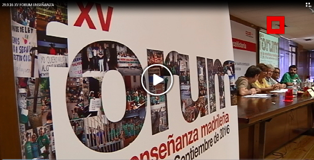 Clausura del XV Forum de la Enseanza Madrilea