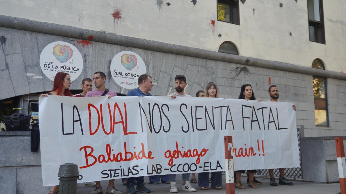 Representación sindical de la mayoría sindical en la Educación Pública (STEILAS, LAB, CCOO y ELA)