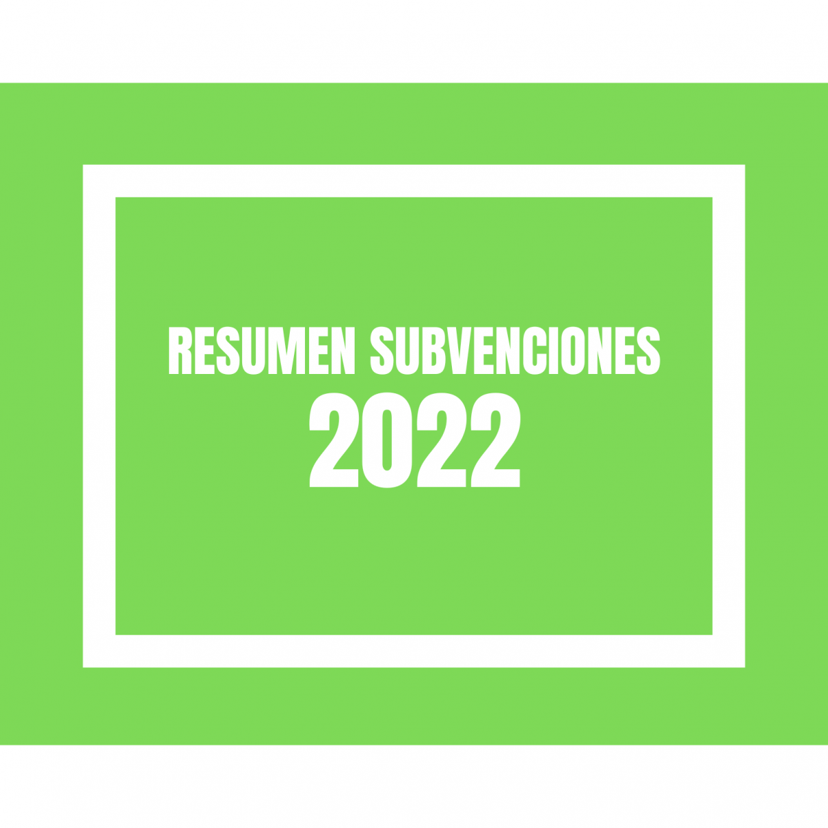 RESUMEN SUBVENCIONES 2022