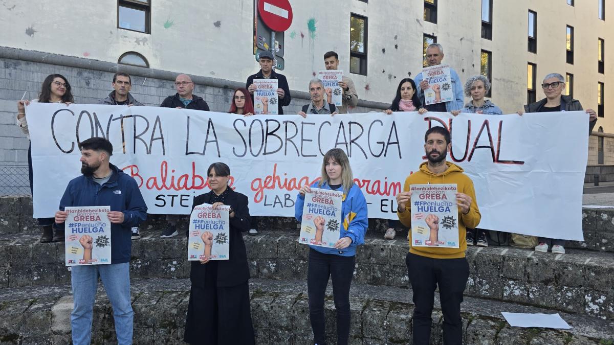 Rueda de prensa de anuncio de la huelga.