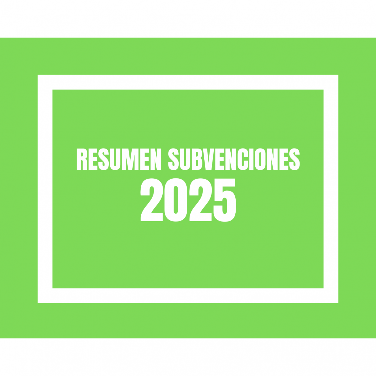 RESUMEN SUBVENCIONES 2025