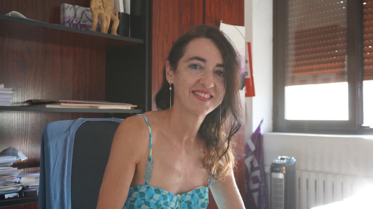 Eva Mier, secretaria de Mujeres e Igualdad de CCOO de Navarra.