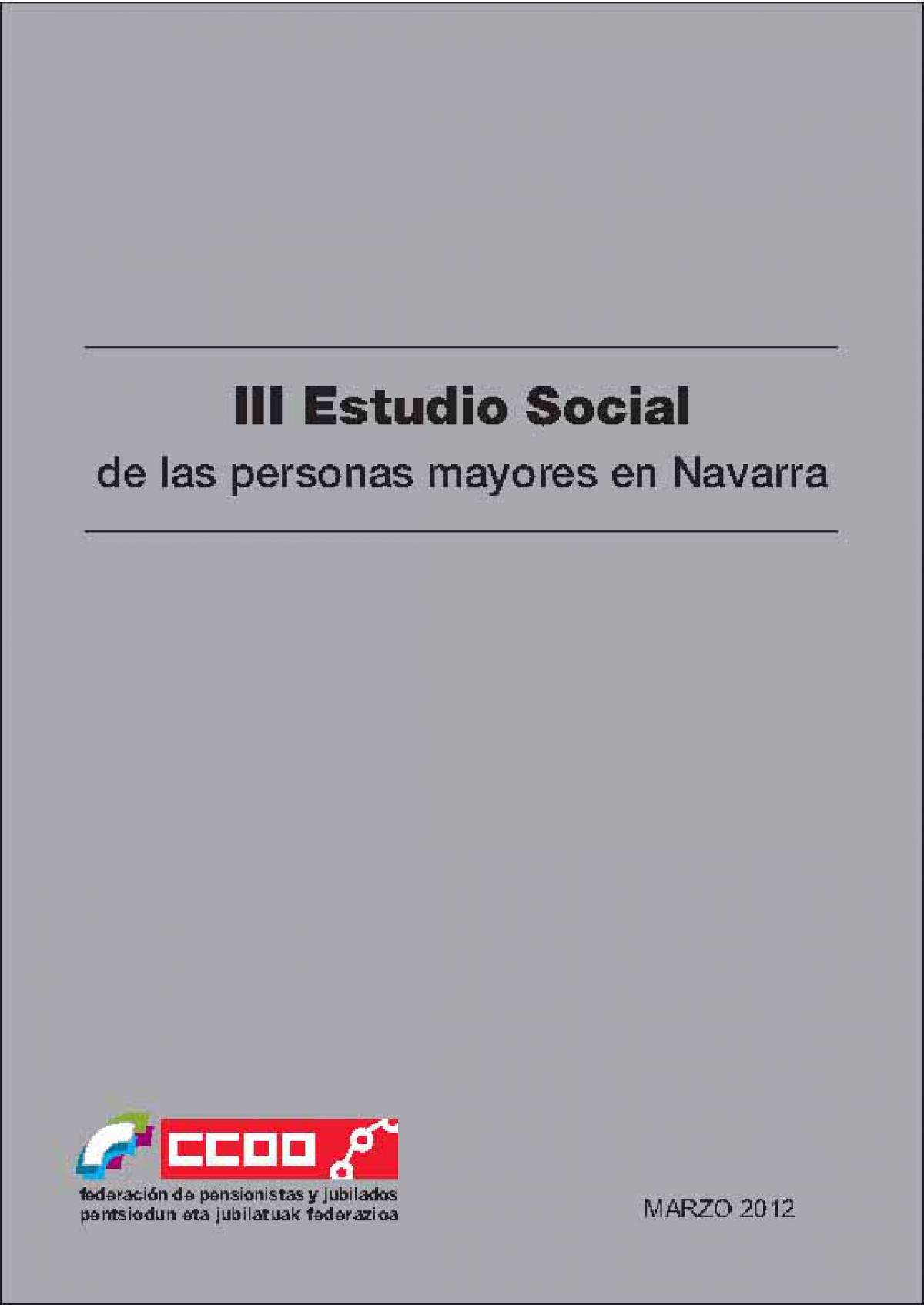 III Estudio social de las personas mayores en Navarra