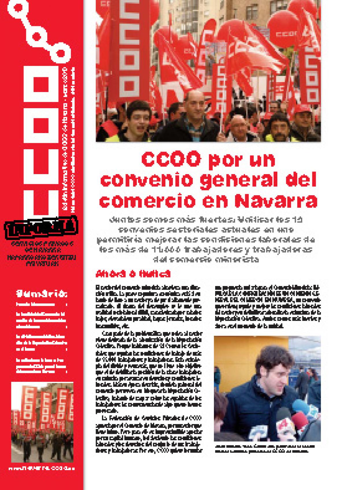CCOO por un convenio general del Comercio en Navarra