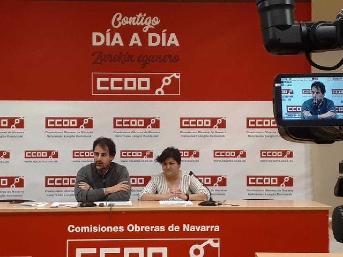 Vicente Sánchez y Pilar Piñeiro, durante la rueda de prensa