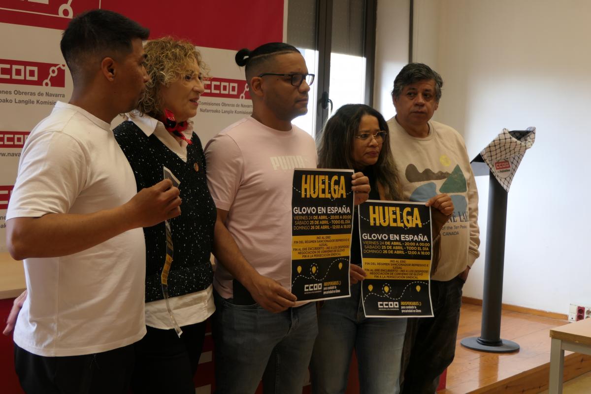 Anuncio en Pamplona de la huelga.