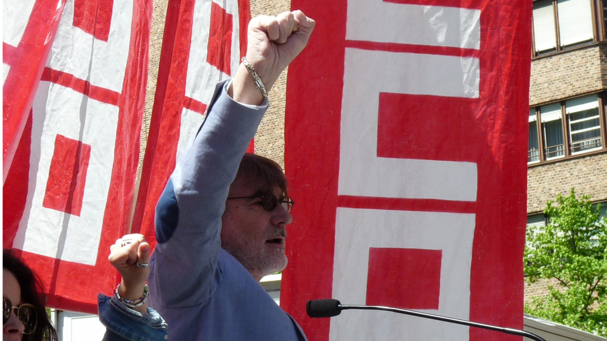 Chechu Rodrguez, durante una movilizacin con motivo del 1 de Mayo.