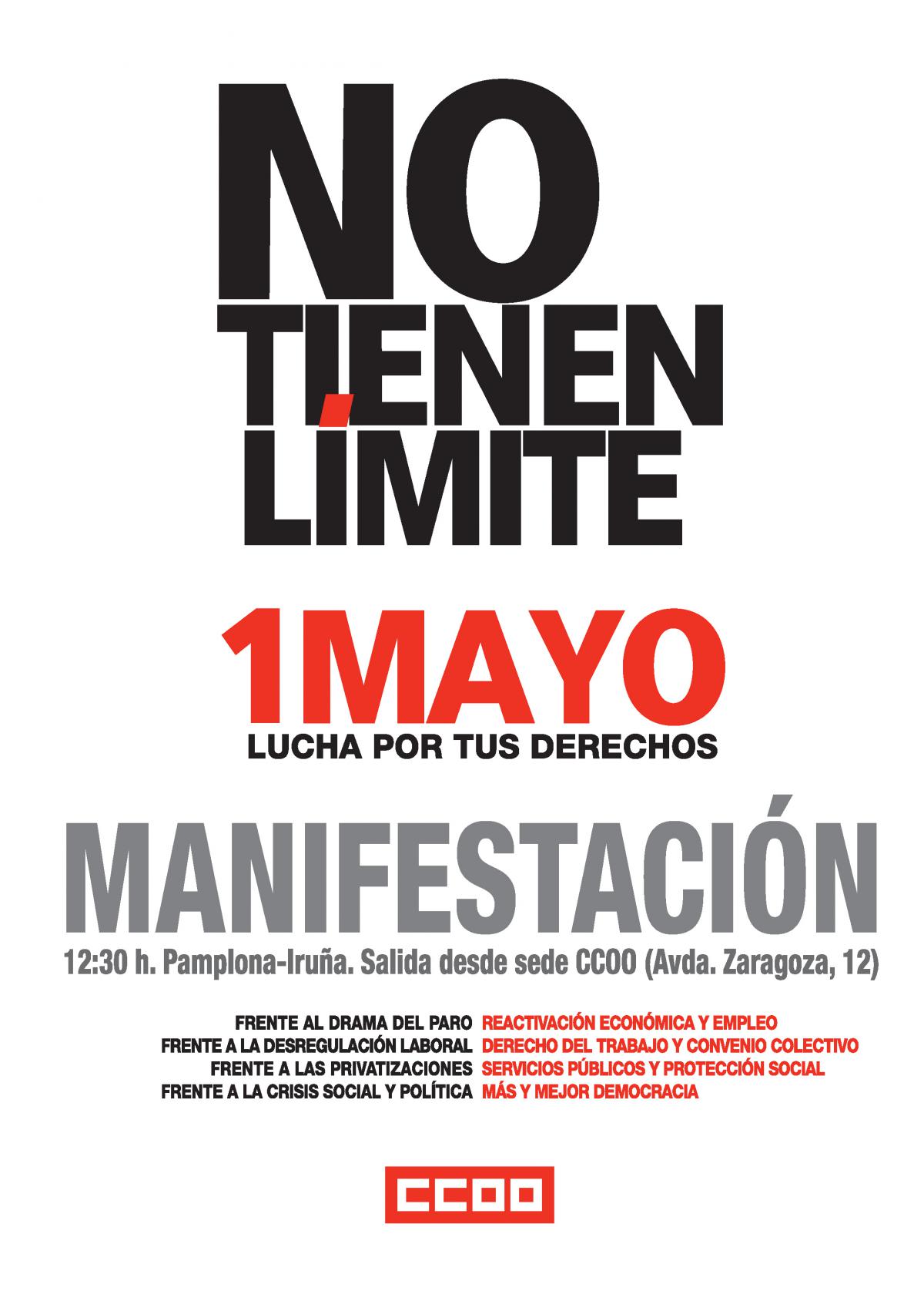 Cartel que anuncia la manifestación del 1 de mayo
