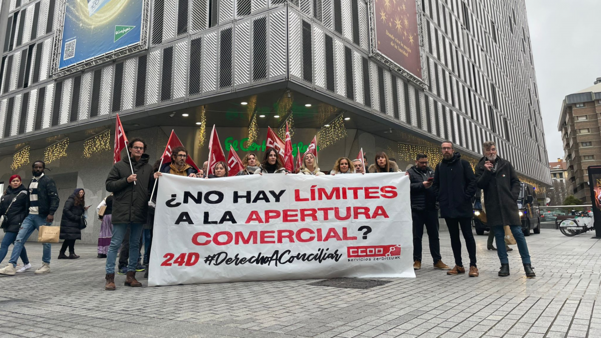 Imagen de una protesta en Navidad de 2023.