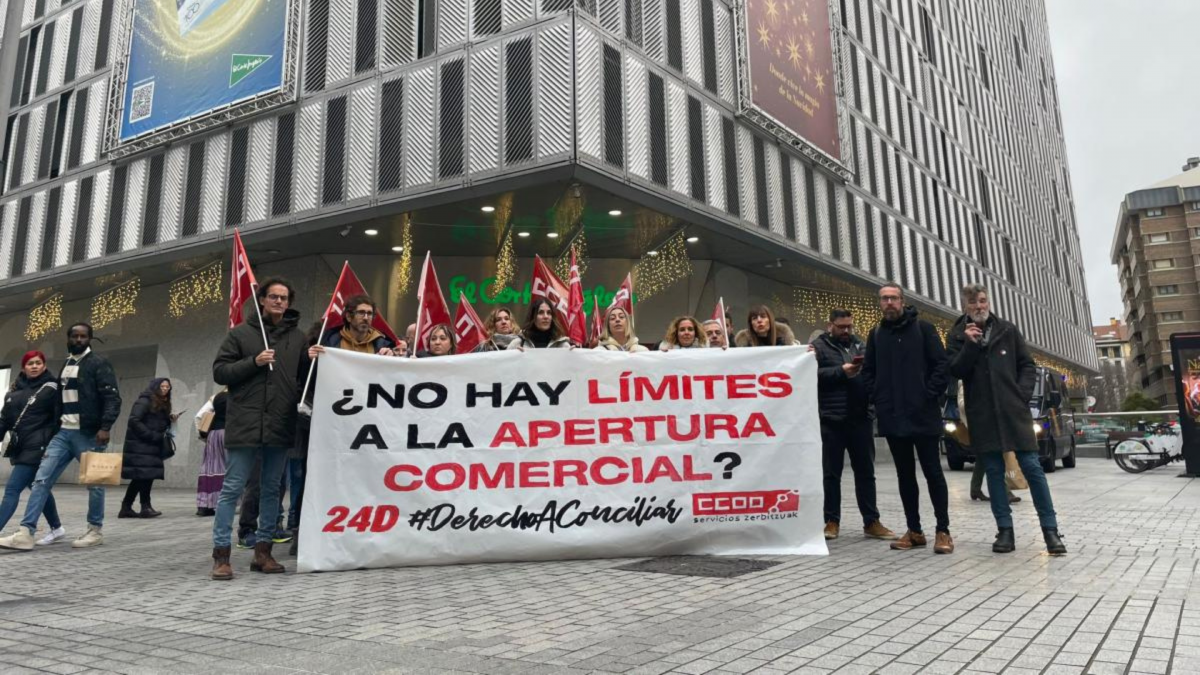 Concentración anterior de CCOO.