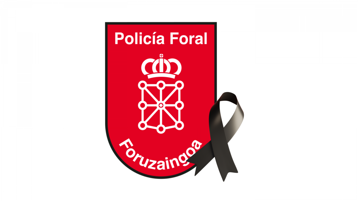 Luto policía foral.