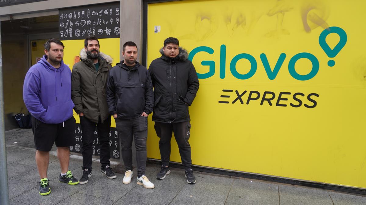 Trabajadores de Glovo Express.