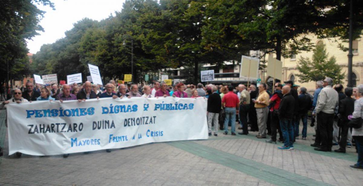 Manifestación para exigir unas pensiones dignas para las personas mayores
