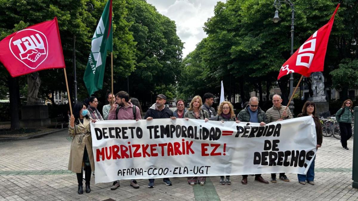 Concentracin de sindicatos contra la temporalidad en Administracin.