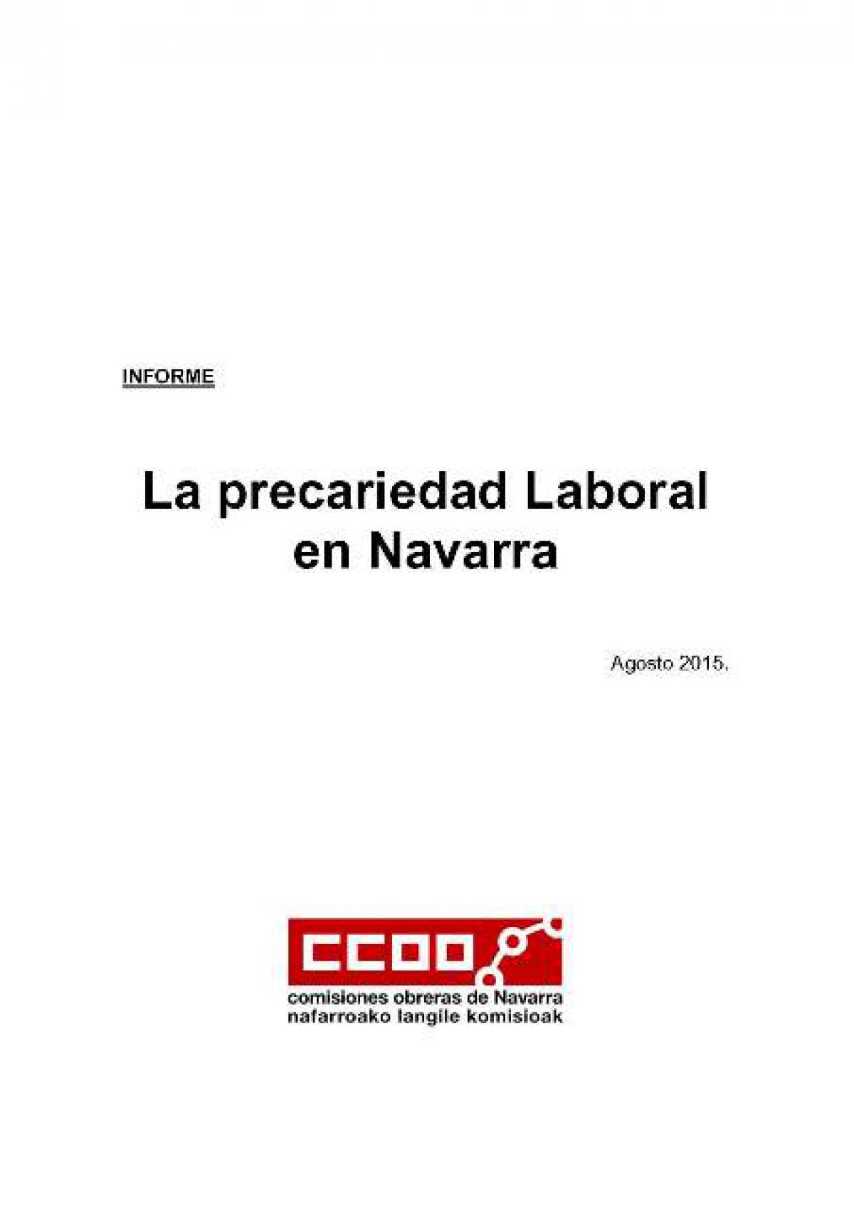 Informe Precariedad Laboral en Navarra