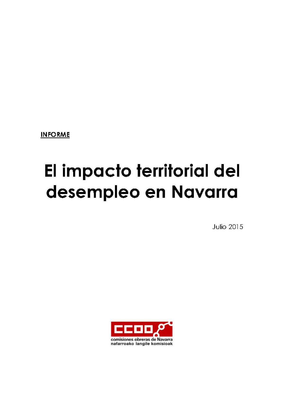 Impacto territorial del desempleo en Navarra