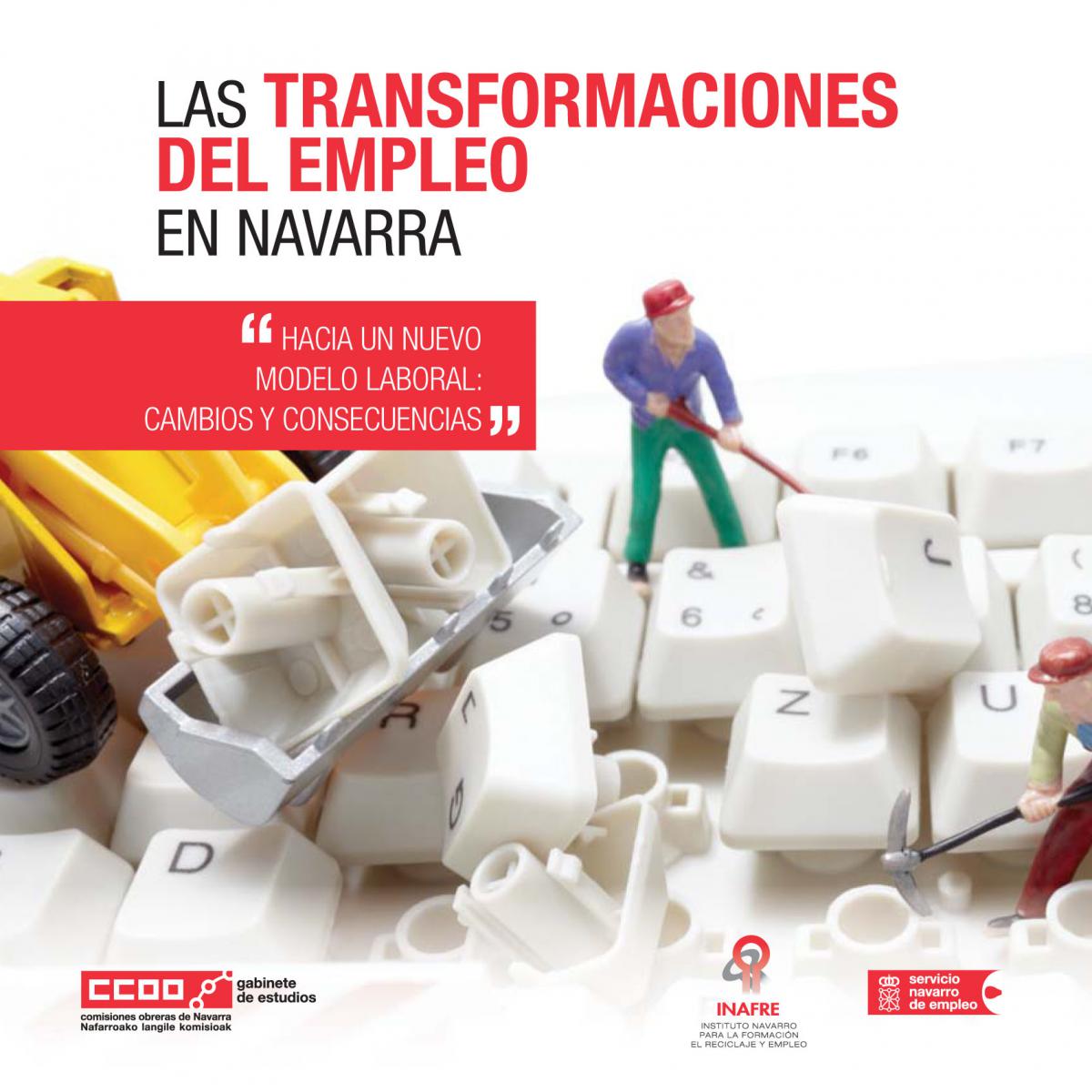 Portada del folleto "Las transformaciones del empleo en Navarra"