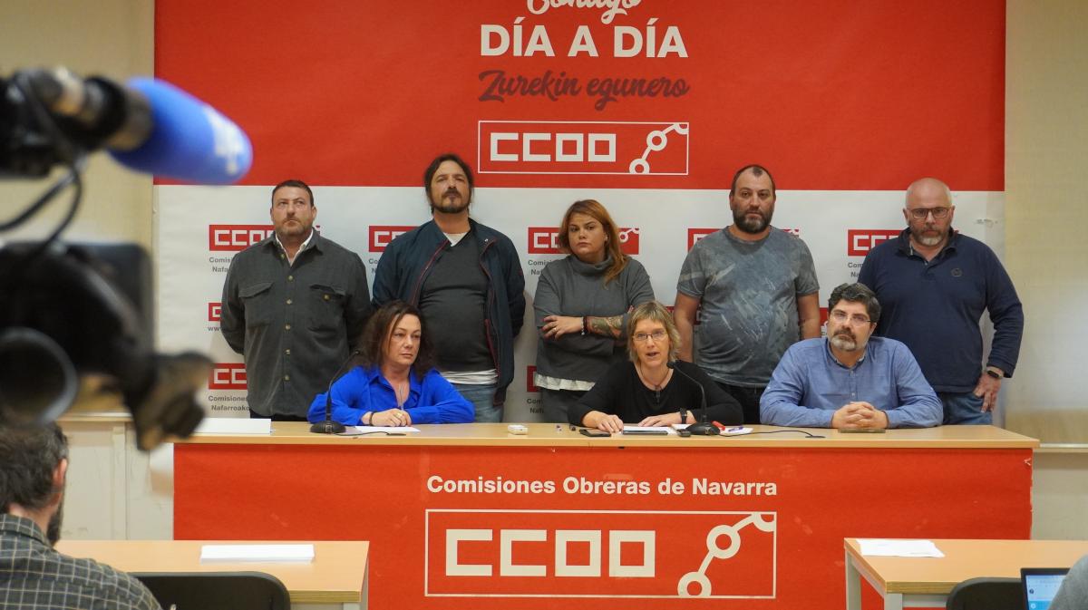 Representantes de CCOO explican en rueda de prensa la preocupante situación en Siemens Gamesa