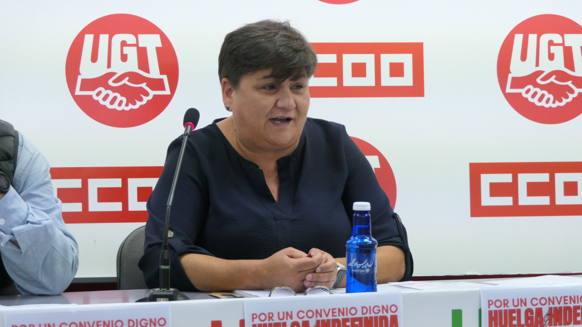 Pili Piñeiro, responsable del sector de derivados del cemento de CCOO.
