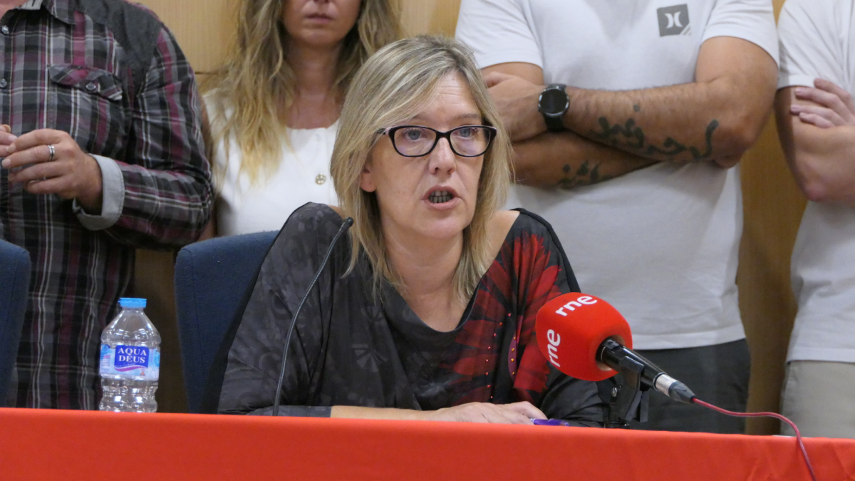 Eva Ciaurriz, en la rueda de prensa.